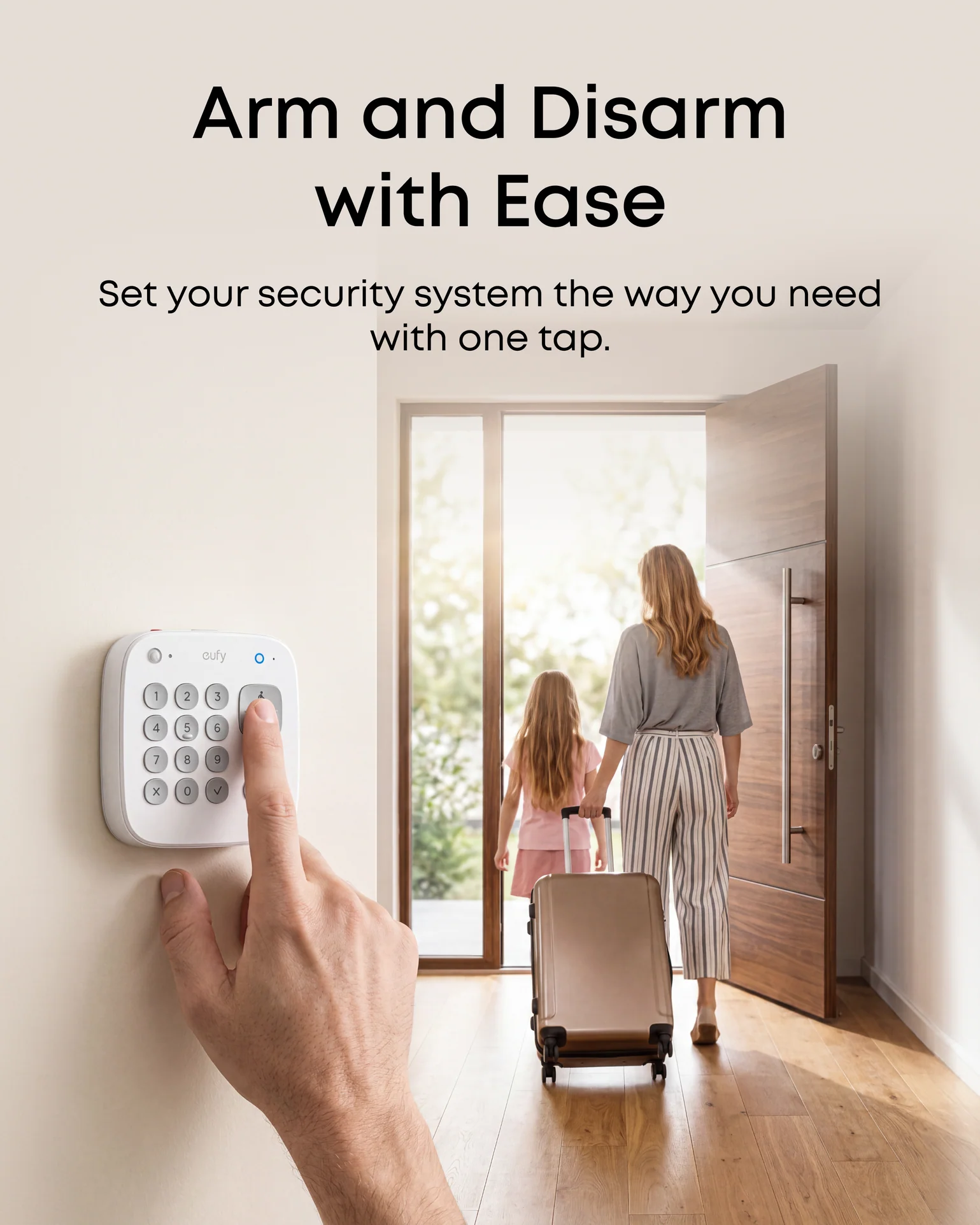 One app. Cameras and alarm, together.