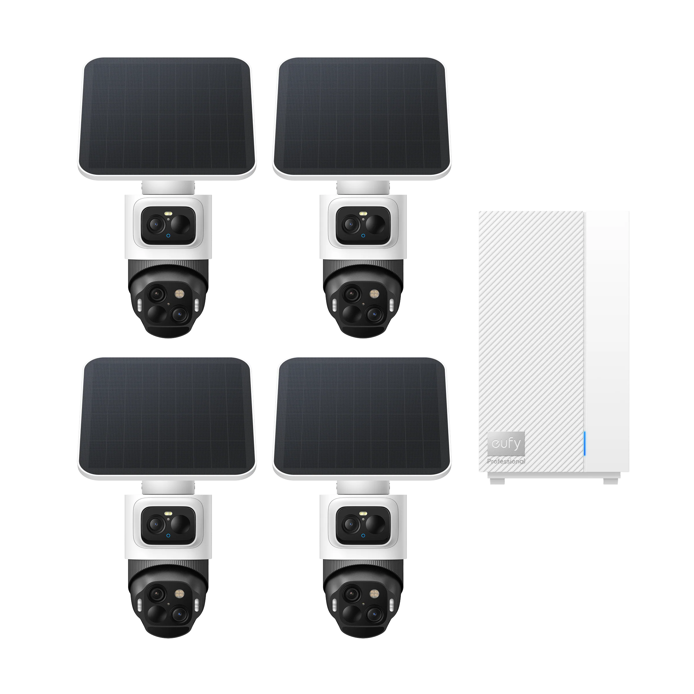 eufyCam S4 solar security cameras with HomeBase hub